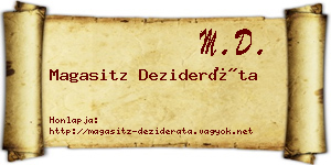 Magasitz Dezideráta névjegykártya